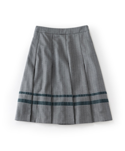 Bespoke stripe tuck flare skirt