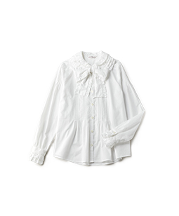 Millefeuille frill collar blouse