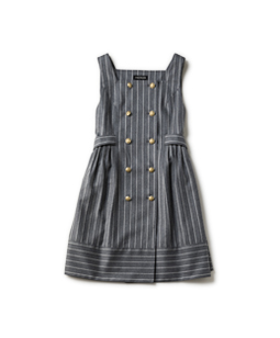 British stripe double breasted dress