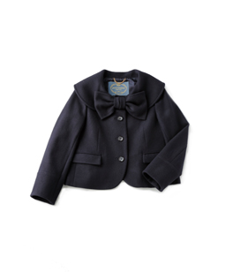 Ribbon cape collar jacket