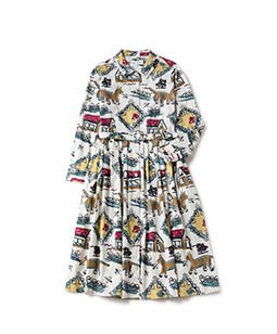 Strolling cat shirt dress