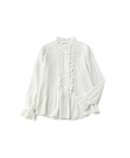 Cotton tulle lace victorian blouse