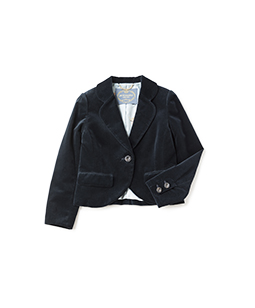 Cotton velvet swallowtail jacket