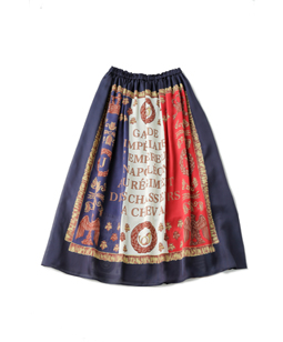 Royal Flag MIX maxi skirt