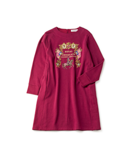 Royal chocolate EMB sweatshirt dress