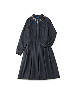 Royal chocolate EMB dormitory dress