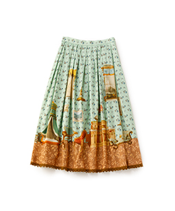 Drawing room tuck skirt