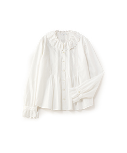 Eyelet lace collar blouse