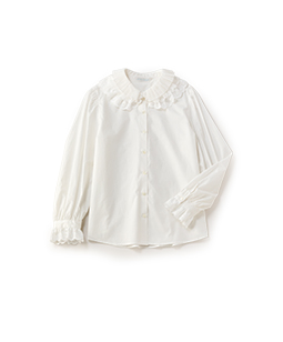 Millefeuille lace collar blouse 