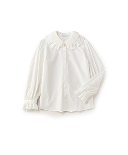 Millefeuille lace collar blouse 