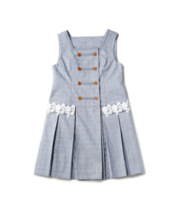 British check swinging dress