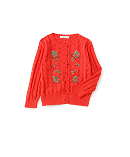 Strawberry embroidery cardigan