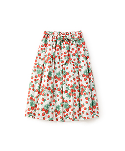Strawberry garden tuck skirt