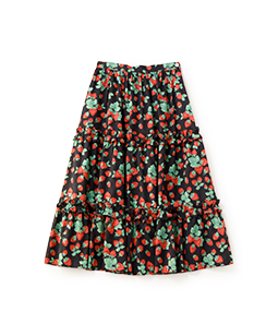 Strawberry garden tiered skirt