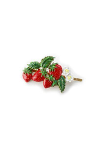 Strawberry Topiary hairpin