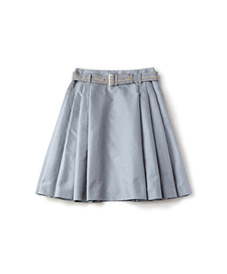 Logo belt tuck skirt