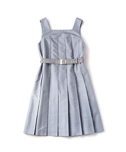 T/C barathea pleats dress