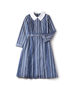 Ribbon stripe jacquard public dress