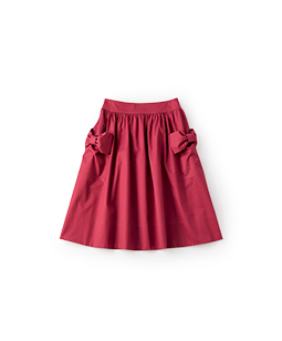 Side Ribbon pocket skirt