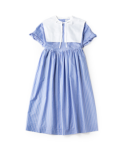 Sheer stripe puritan dress