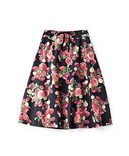 Strawberry palace flare skirt