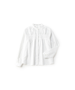 Lace yoke dress shirt