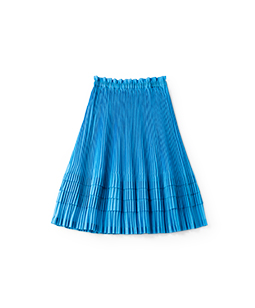 Soft organdy flare pleats skirt