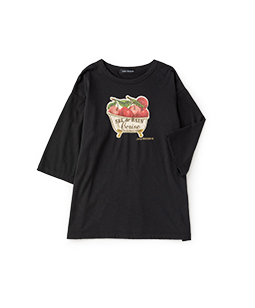 Cherry label drop shoulder T-shirt