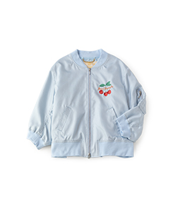 Cherry embroidery flight jacket