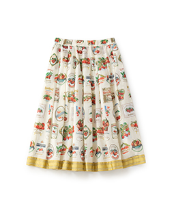 Cherry labels tuck skirt