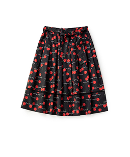 Skipping cherries tuck skirt