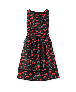 Skipping cherries back ribbon dress