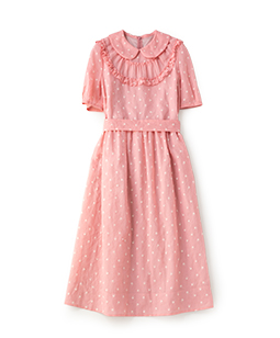 Sprinkled flowers manners dress　