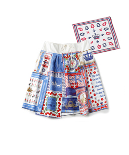 Here's to the Queen patchwork skirt