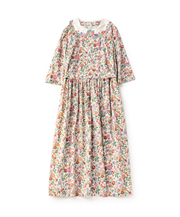 Heirloom flower embroidery collar dress 