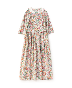 Heirloom flower embroidery collar dress 