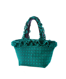 Cutwork lace totebag