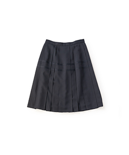 Drape twill quatre pleats skirt