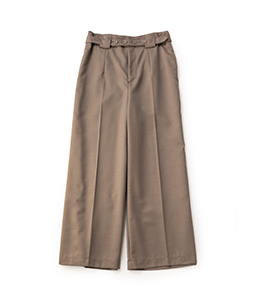 Drape twill belted pants