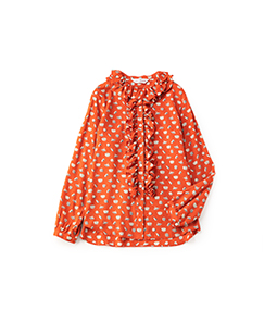 Tumbling Dice frill collar blouse