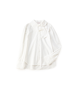 Ribbon collar dress shirt