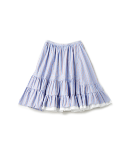 Marine Stripe tiered skirt