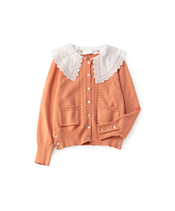 Cape lace collar cardigan 