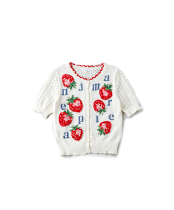 Strawberry Meets Logo cardigan