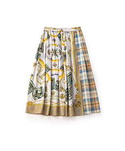 Royal drums•Tartan check 2face skirt