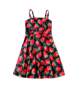 Strawberry Meets Logo sun dress