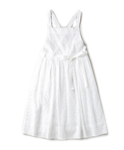 Eyelet lace apron dress