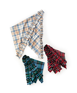 Wool tartan check stole