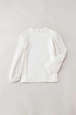 Organdy sleeve pullover