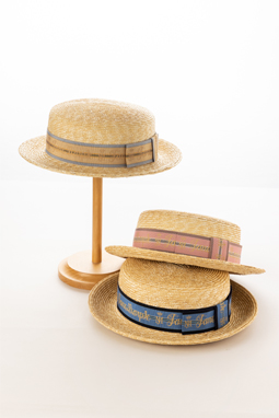 French logo ribbon straw hat
